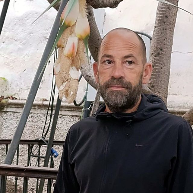 James Roberts, head and shoulders, outdoors in Tenerife